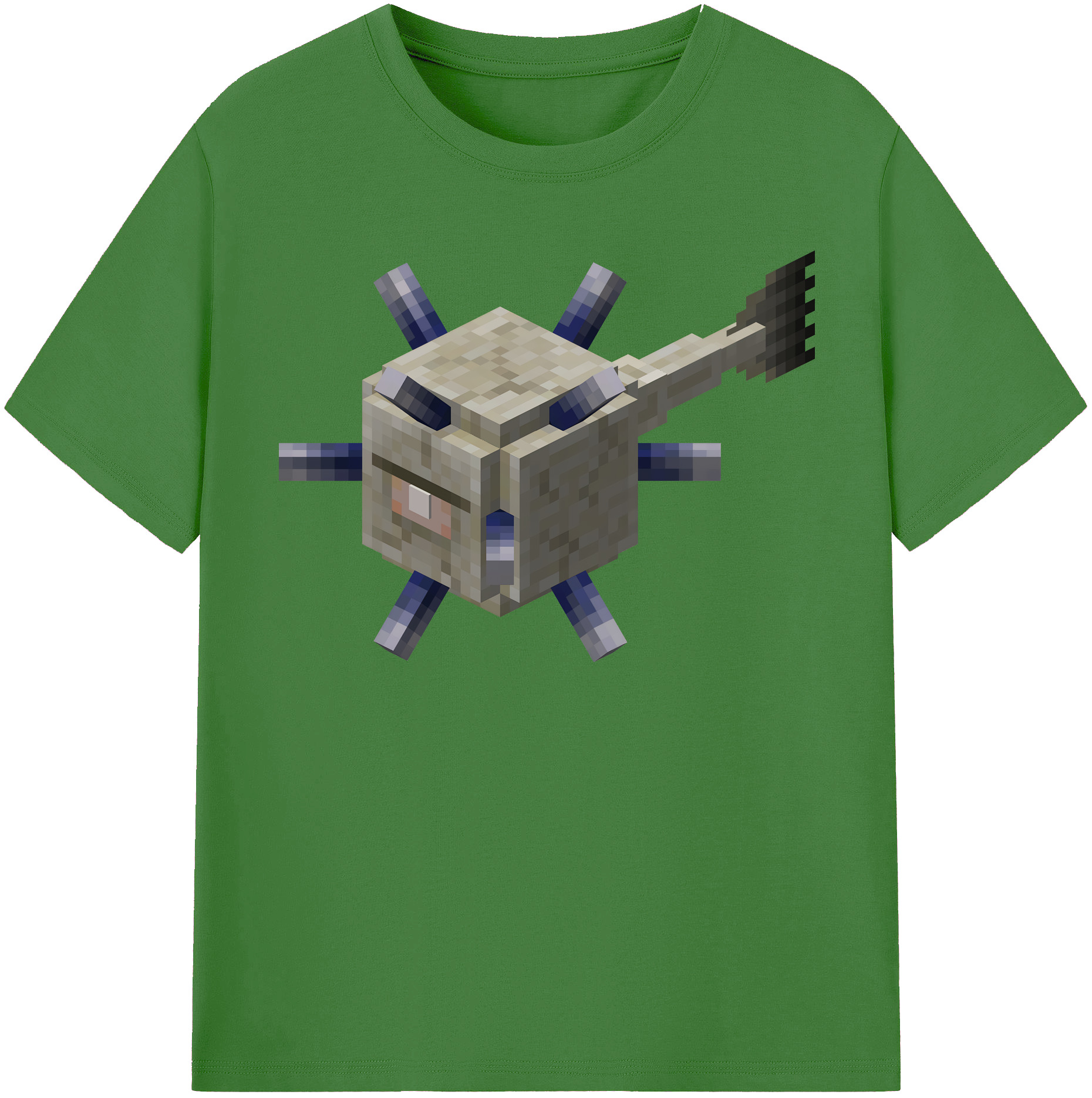 （画像用） マインクラフト ブロックの世界 Minecraft MC Block world レディースカジュアルプリントTシャツ（綿100％）